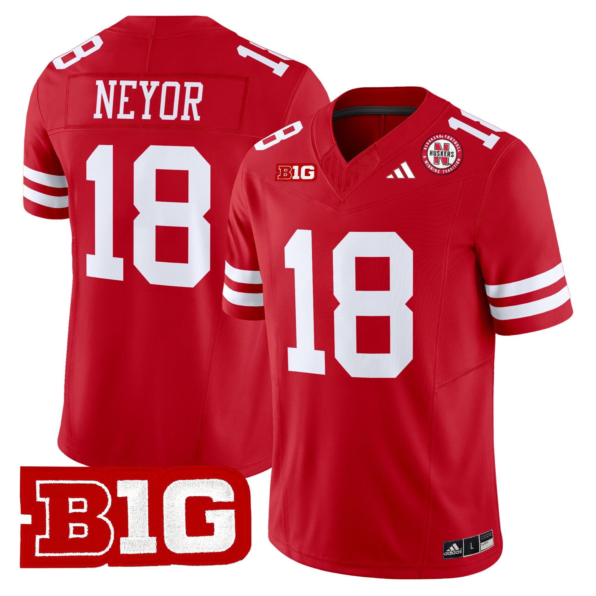 Men Nebraska Cornhuskers #18 Neyor Red 2024 Vapor Limited NCAA Jersey style 1